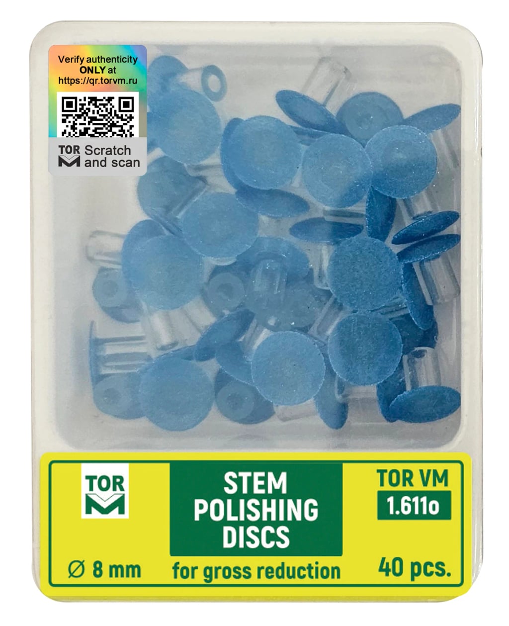 Stem Polishing Discs, Ø8 mm, coarse, back abrasive