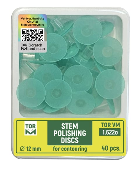 Stem Polishing Discs, Ø12 mm, medium, back abrasive