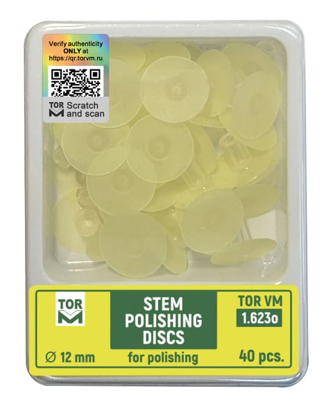 Stem Polishing Discs, Ø12 mm, fine, back abrasive
