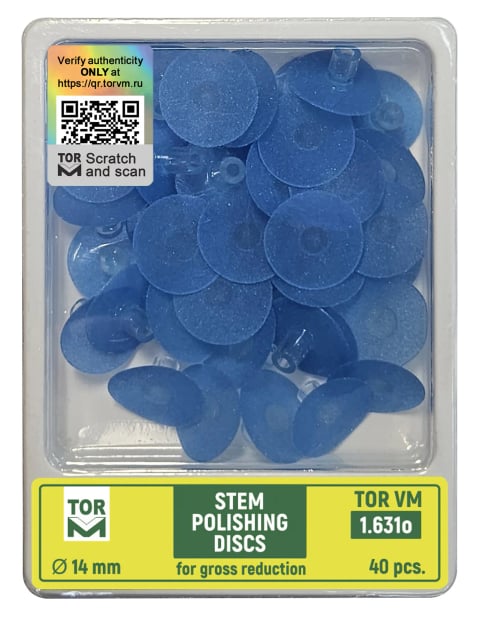 Stem Polishing Discs, Ø14 mm, coarse, back abrasive
