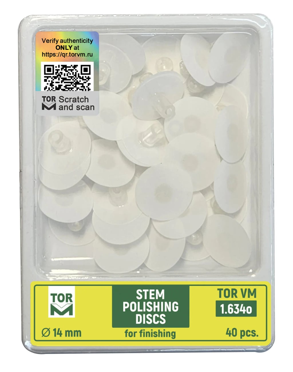Stem Polishing Discs, Ø14 mm, superfine, back abrasive