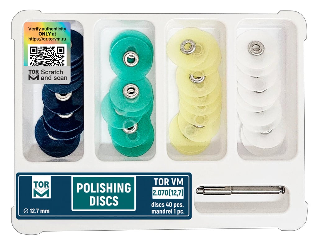 Metal-Stem Polishing Discs Kit, Ø 12.7 mm